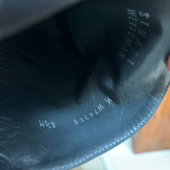 Stuart Weitzman knee high 5” stiletto suede black/gray sock boot 6.5 new REDUCED - Picture 6 of 8